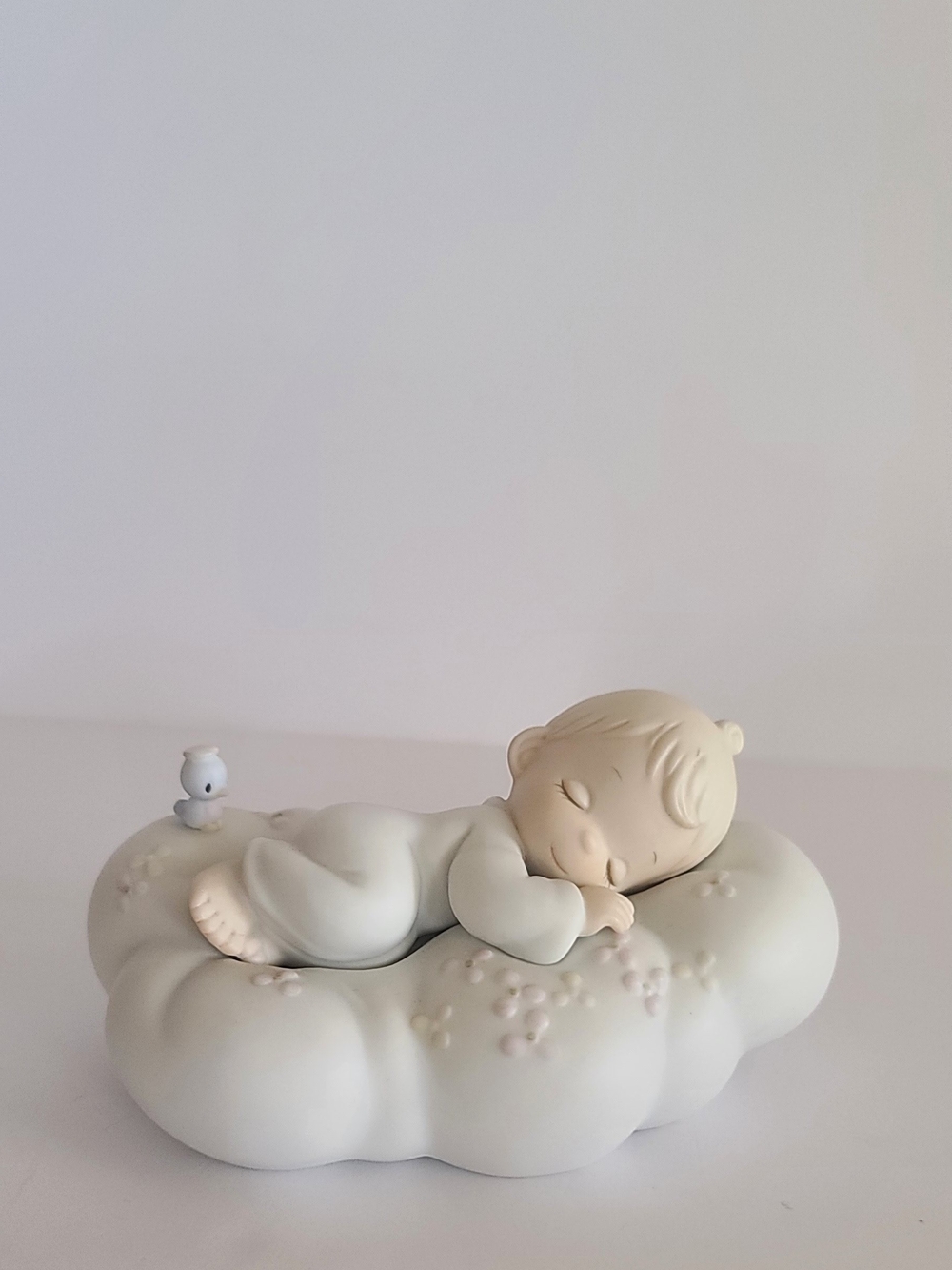 Enesco Cream and White Sleeping Baby on Cloud Figurine